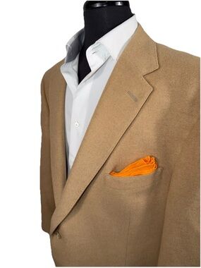 BIG & TALL HART SCHAFFNER MARX CAMEL HAIR SPORT COAT SZ 50S